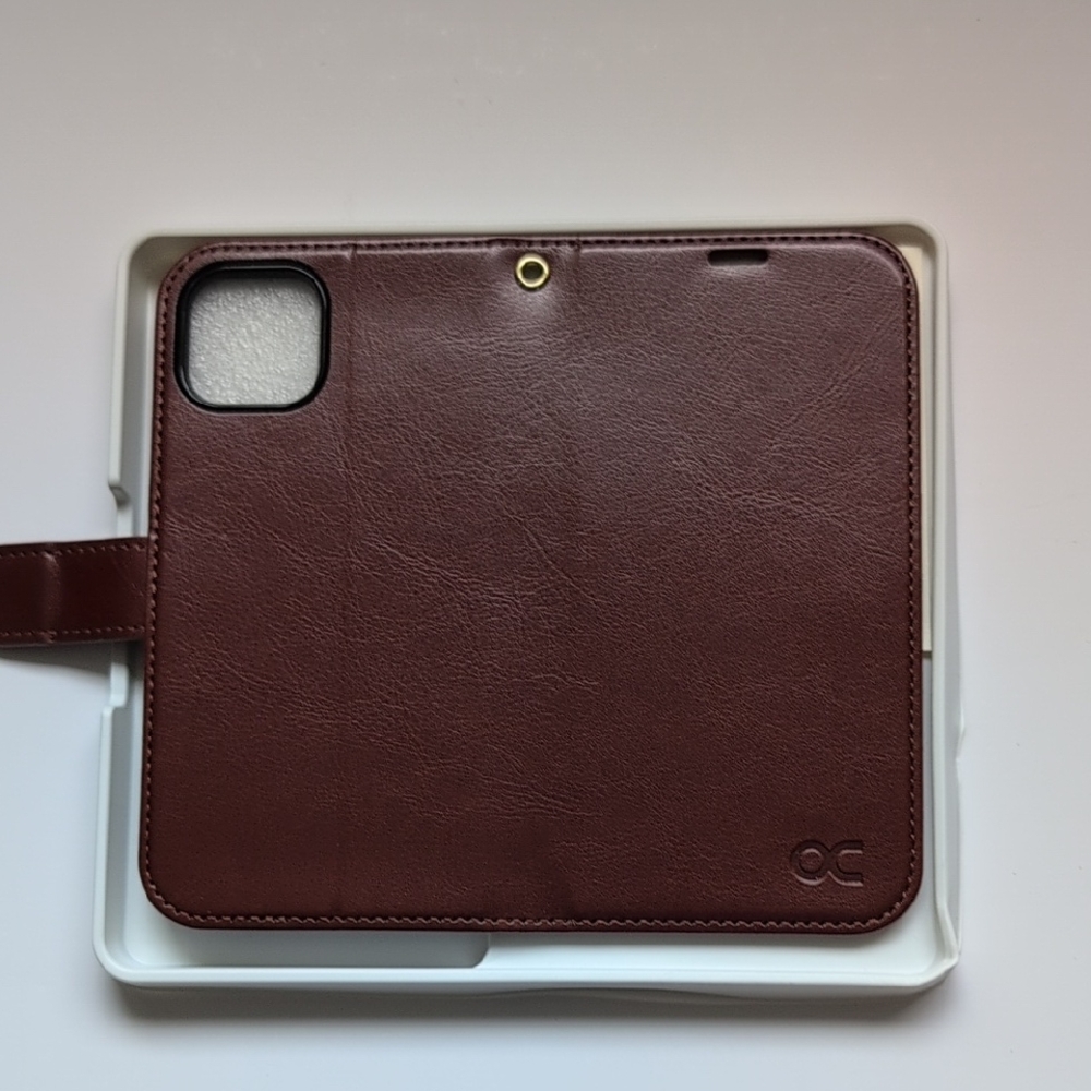 OCASE Brown Leather Phone Case & Wallet Compatable With iPhone 15